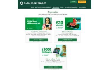 Casino Solverde Online - Promoções - CasinoPortugal.Online